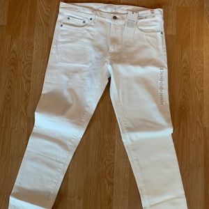 Slim Selvedge White Denim Jeans